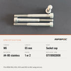 07119903008 specification: M6 x 65 socket cap A4-80 stainless