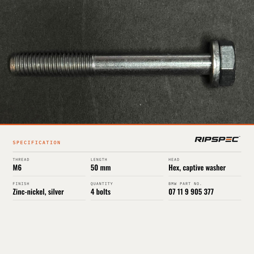 Throttle Body Bolts x4 for BMW 6 Series E63, E64 and 7 Series E38, E65, E66, F01, F02