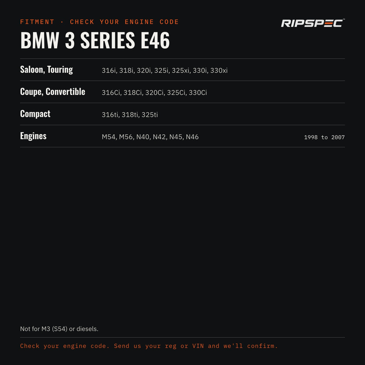 Throttle Body Bolts x4 for BMW 3 Series E46: Saloon, Touring, Coupe, Convertible, Compact