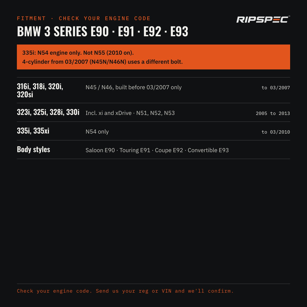 Throttle Body Bolts x4 for BMW 3 Series E90, E91, E92, E93