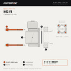 Throttle Body Bolts x4 for BMW 6 Series E63, E64 and 7 Series E38, E65, E66, F01, F02