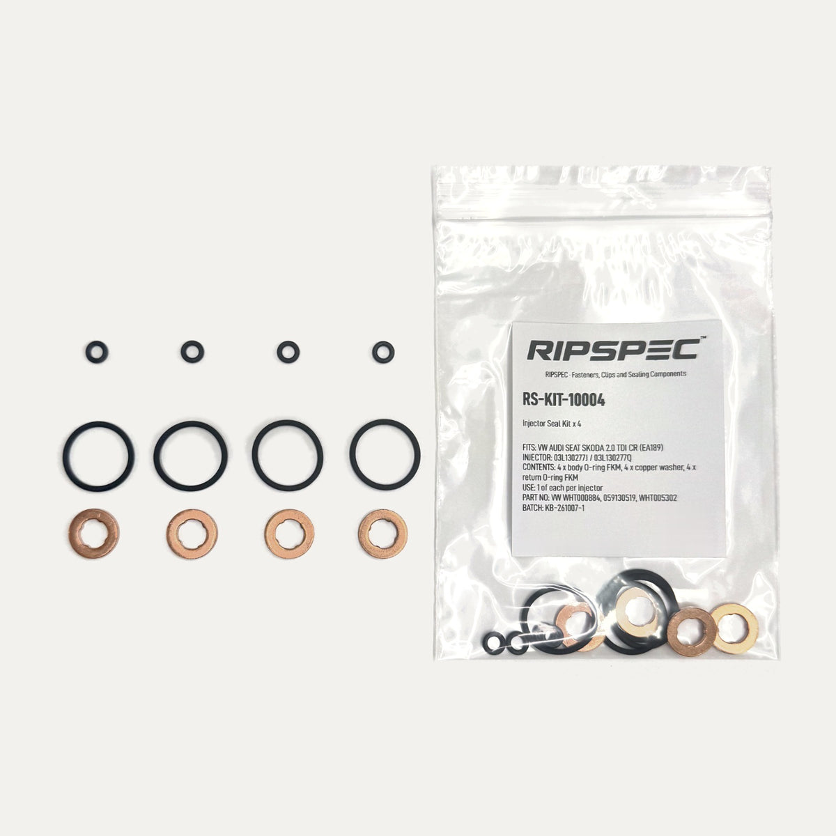 Injector Seal Kit for Audi A3, TT, Q3 and A1 2.0 TDI (RS-KIT-10004)