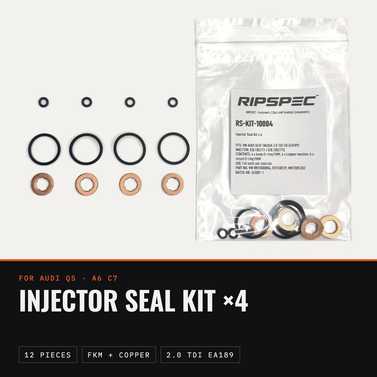 Injector Seal Kit for Audi Q5 and A6 C7 2.0 TDI
