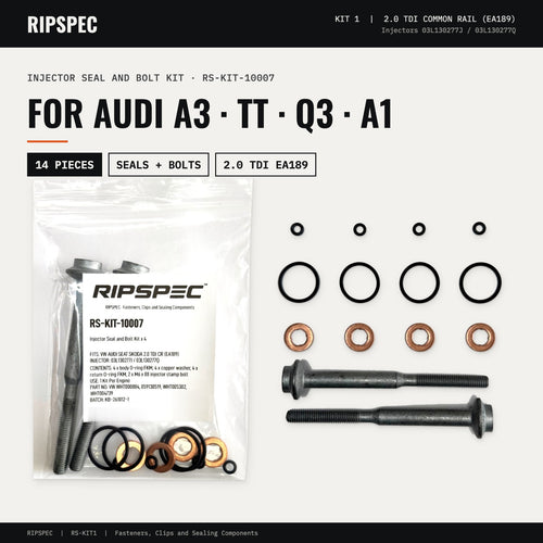 Injector Seal and Bolt Kit for Audi A3, TT, Q3 and A1 2.0 TDI (RS-KIT-10007)