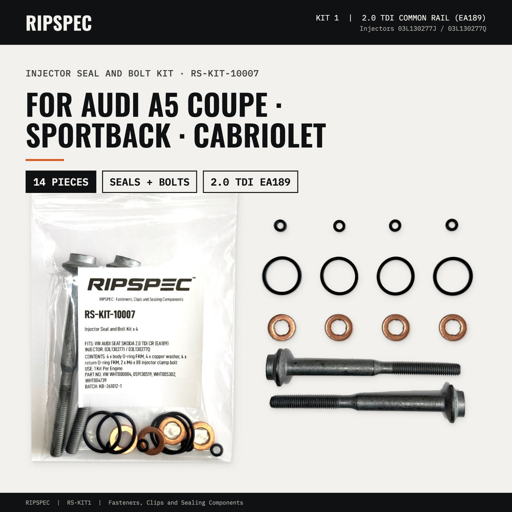 Injector Seal and Bolt Kit for Audi A5 2.0 TDI (RS-KIT-10007)