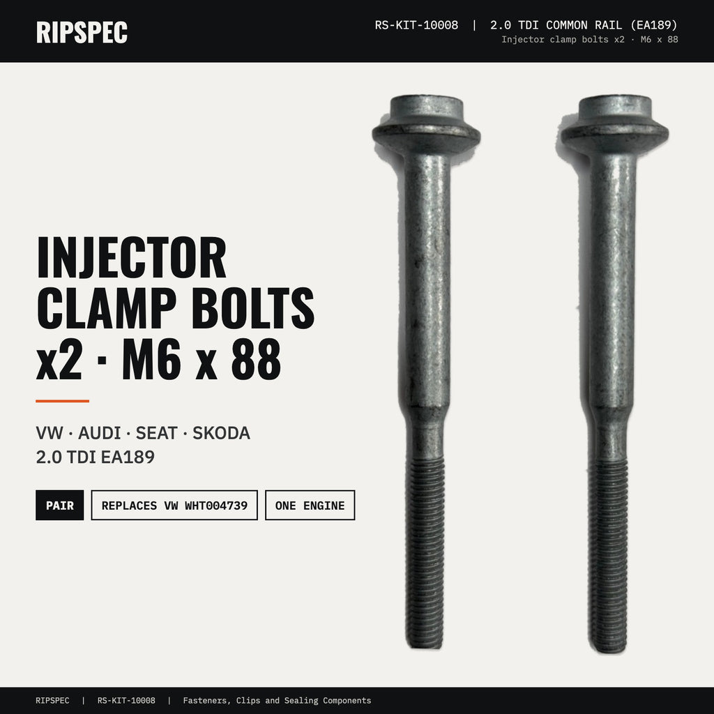 Injector Clamp Bolts x2 for VW, Audi, SEAT and Skoda 2.0 TDI (EA189) (RS-KIT-10008)