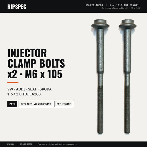 Injector Clamp Bolts x2 for VW, Audi, SEAT and Skoda 1.6 and 2.0 TDI (EA288) (RS-KIT-10009)