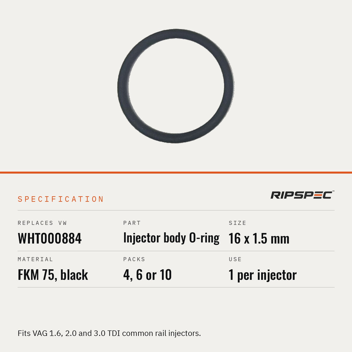 WHT000884 specification: 16 x 1.5 mm FKM 75